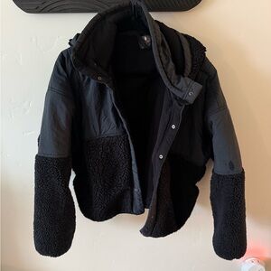 Free People FP Movement Black Sherpa Jacket